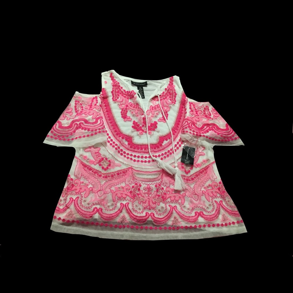 International Concepts White & Pink Shirt